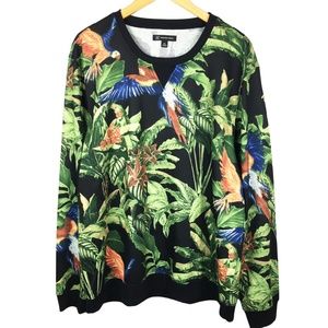 Men’s Tropical Parrot Print Shirt XXL Sweatshirt Styling